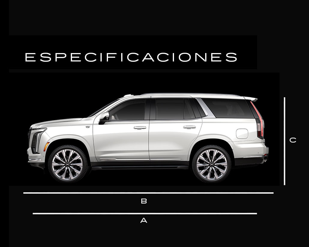 Dimensiones de la nueva Cadillac Escalade 2025, camioneta de lujo